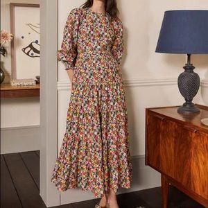 Boden, New, Tiered Maxi Dress, Size 8